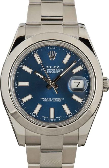 Mens Rolex Datejust II Ref 116300 Blue Dial
