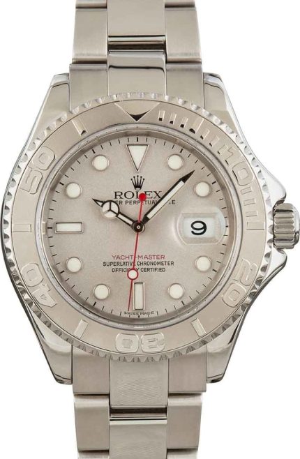 Pre-Owned Rolex Yacht-Master 16622 Platinum Dial