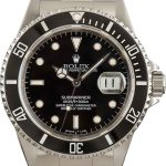 Pre-Owned Rolex Submariner 16610 Black Dial Stainless Steel Watch
