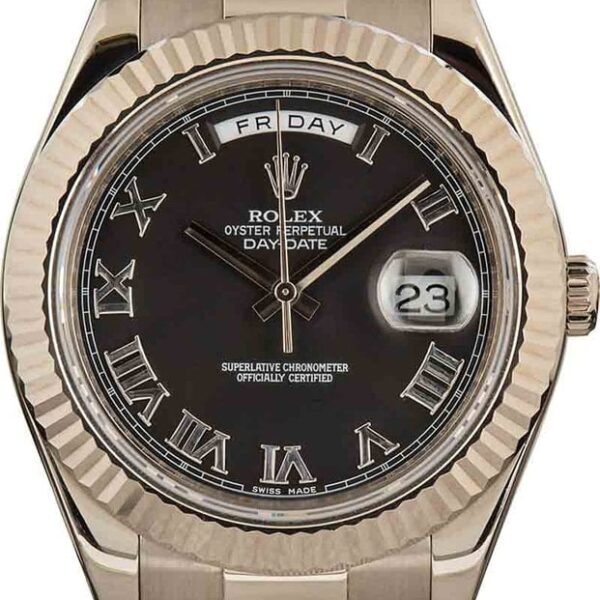 Rolex President Day-Date II Ref 218239 Black Dial